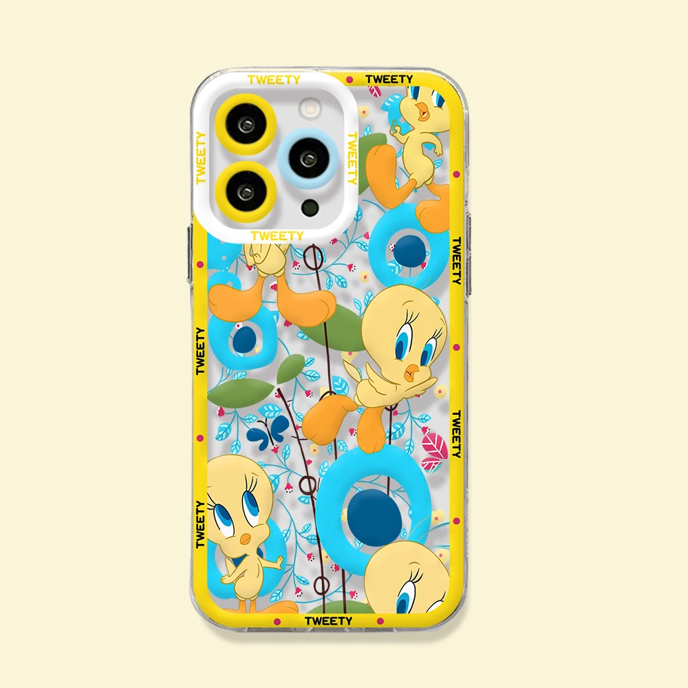 Cute Cartoon T-Tweetys Phone Case For Samsung S24 S23 S22 S21 S20 S10 FE Note20 Note10 Plus Ultra Lite 5G Clear Soft TPU Cover