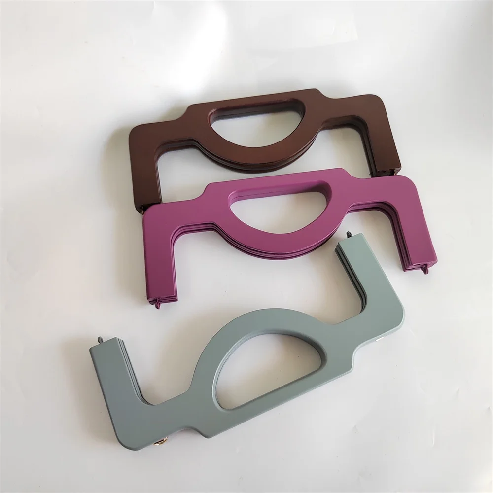 1 Sets Fashion 28X11 Cm Four Color Handmade Smooth Diy Handbag Accessories Obag Making Wooden Purse Frame Part Wood Bag Handles