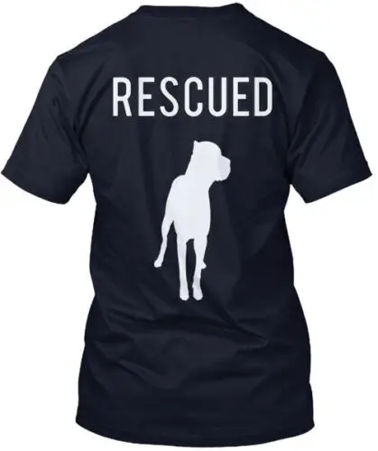 Rescued Pitbull T-shirt Made In The USA Size S To 5XL