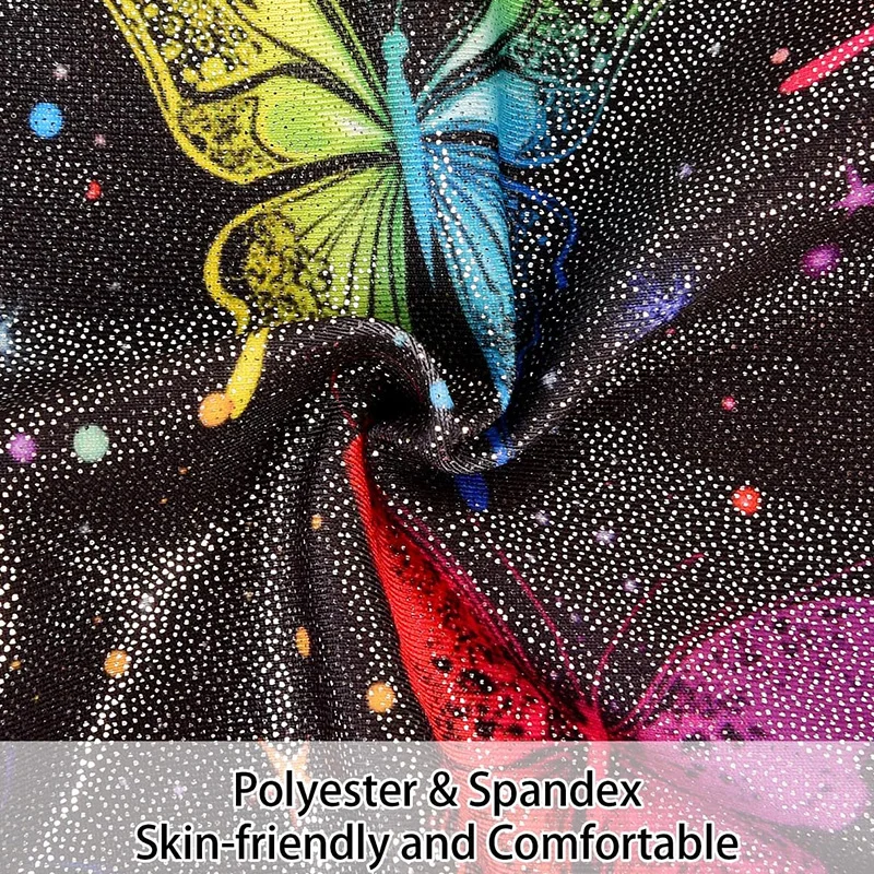 الفتيات 4 قطعة قميص قصير بلا أكمام الباليه الرقص ثياب لفتاة الجمباز الرقص تراجع وتتسابق مع مطابقة السراويل هيرباند #5