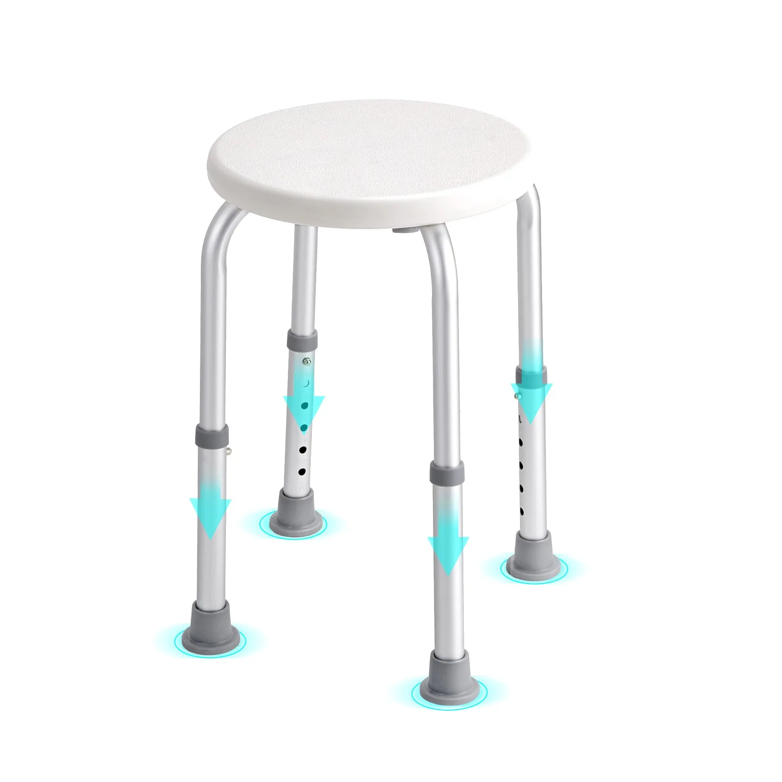 

Shower Chair Bath Seat Stool Bathroom Elderly Aids Adjustable Height 300lb
