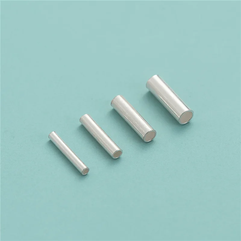 5pcs 925 Sterling Silver 3/6/8/10/15/20 Tube Spacer Beads for DIY Jewelry Making Fine Jewelry Finding Accessories