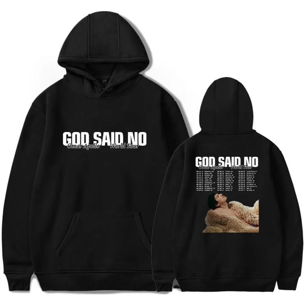 

Omar Apollo God Said No Tour 2024 Merch Hoodies Unisex Hooded Sweatshirt Casual Clothing