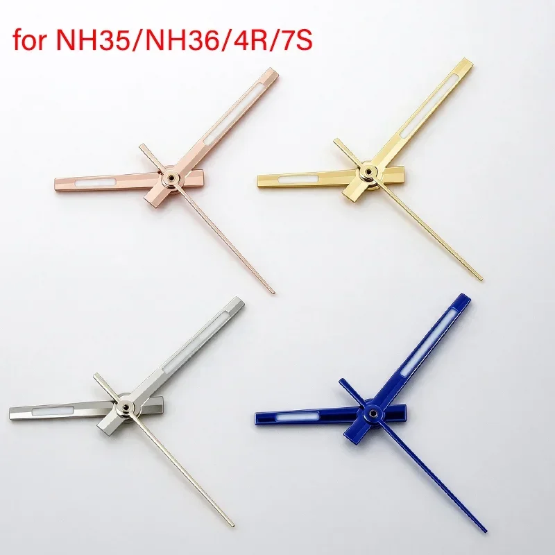 NH35 Hands Rose Gold Silver Gold Watch Hand Ice Blue/Blue/Green Luminous for NH35/NH36/4R/7S Movement High Quality Watch Pointer