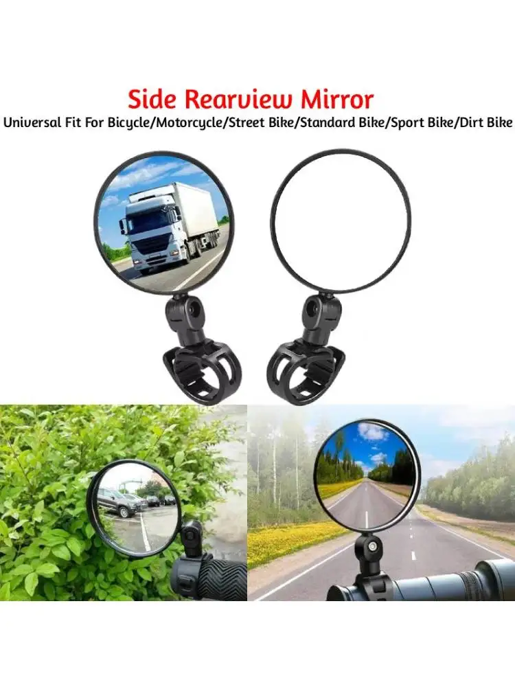 AliExpress NONE Motorcycle Mirrors Universal Bicycle Scooter E-Bike Handlebar Riding Cycling Mirror Adjustable 360 Rotation ABS Side Mirror