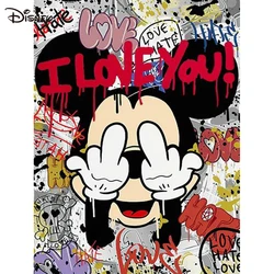 Disney Diamond Mosaic 30x40cm Colorful Diamond Painting Mickey Mouse Full Round Embroidery Cartoon Creative Hobbies Wall Decor