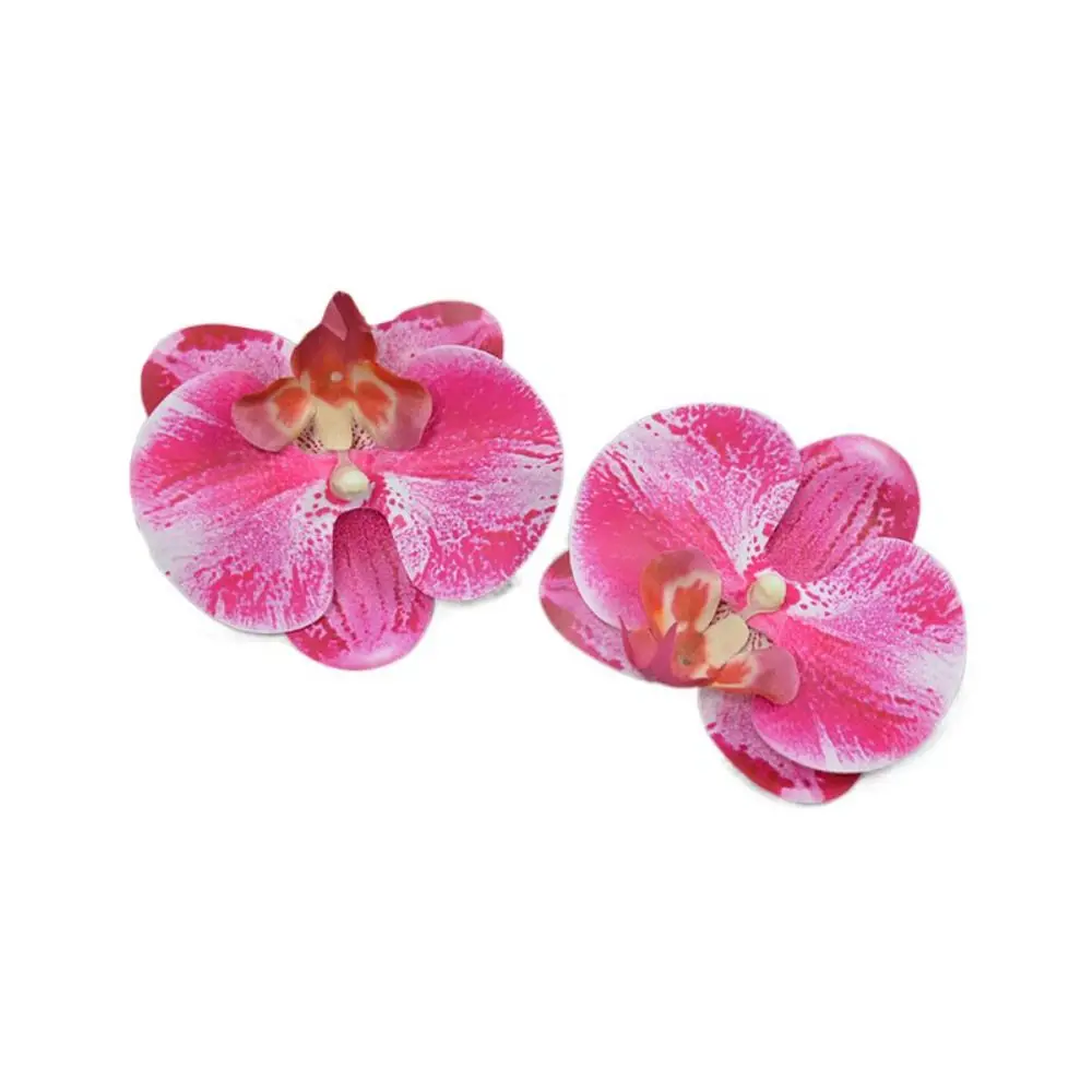 2 stks Koreaanse Stijl Vlinder Orchidee Kunstbloem Scrapbooking DIY Kunstmatige Vlinder Orchidee 8.5 cm Handgemaakt