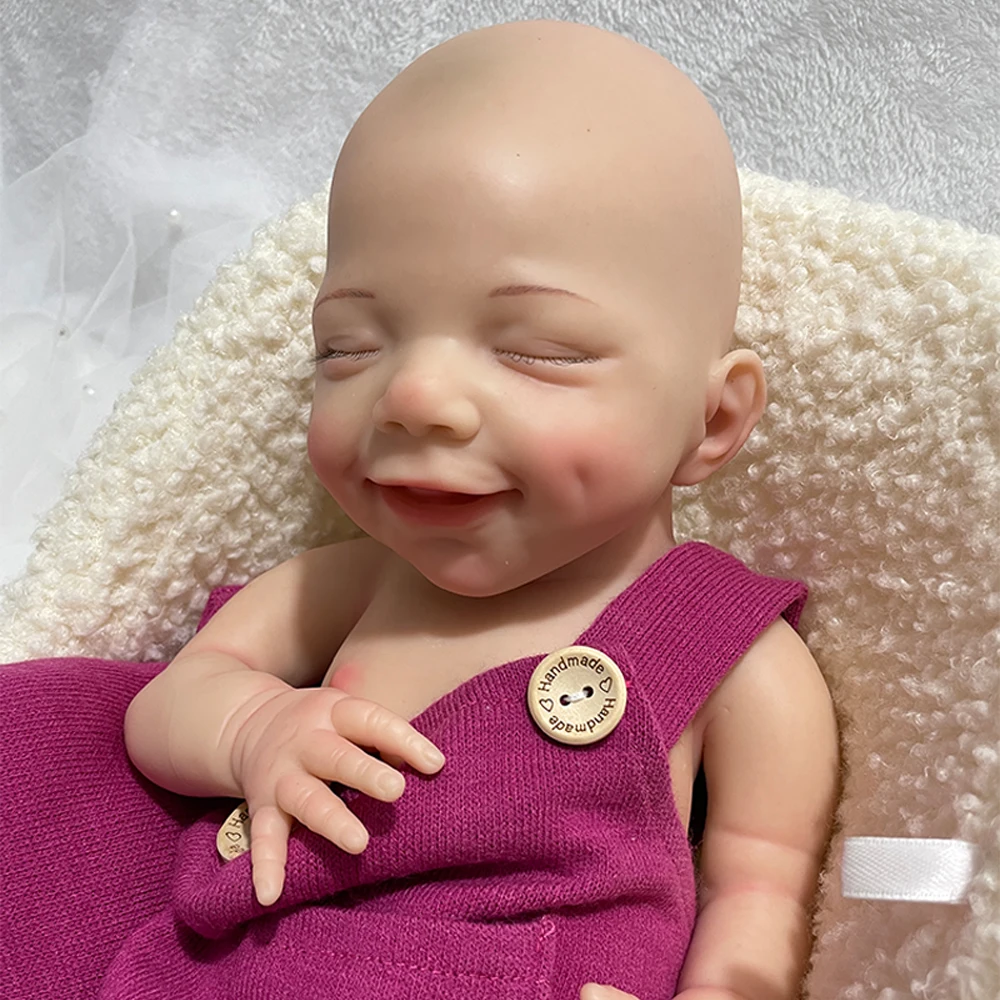 18 inch Full Silicone Newborn Baby Girl Soft Lifelike Washable Visible Veins Reborn Doll Christmas Gift Kids Toy