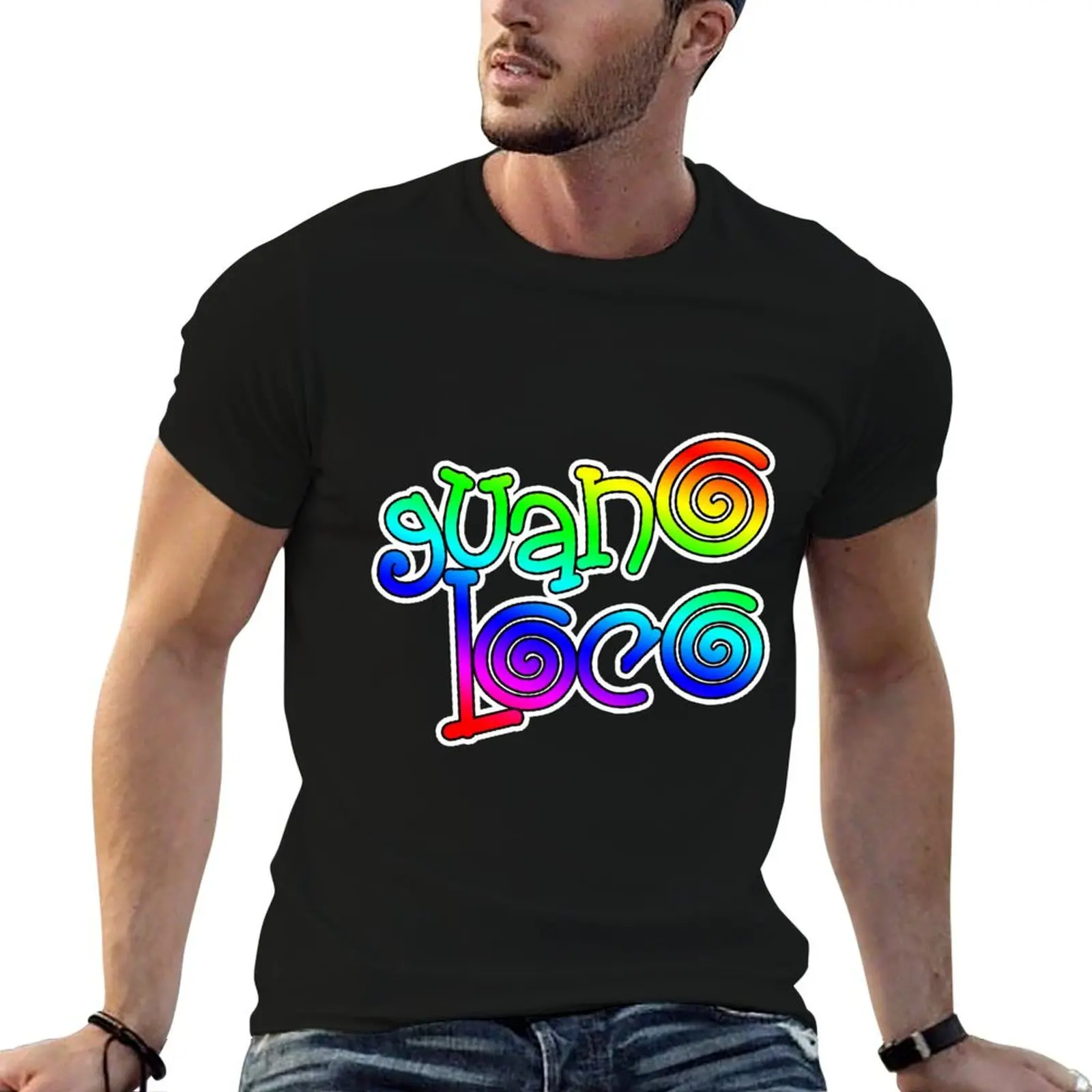 Camiseta Guano Loco, camisetas para hombre, paquete de camisetas de algodón para hombre, camisetas ajustadas para hombre, camisetas de marca de lujo de alta calidad