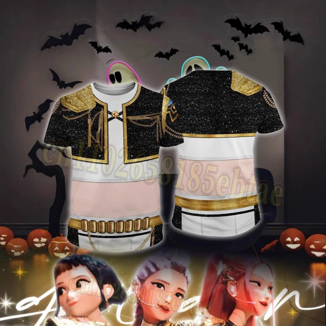 

New Kpop Demon Hunter Saja Boys Baby Cosplay Pink Costume Roleplay Shirt Sweatshirt Pants Outfits Halloween Party Carnival Suit