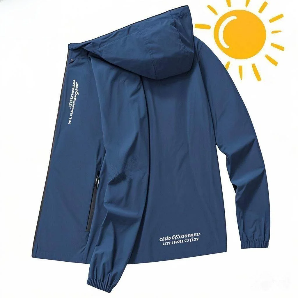 

Men's Summer Outdoor Ice Silk Ultra-Thin Loose plus Size Sun Protection Clothing Lightweight Fashionable Polyester Fiber Coat