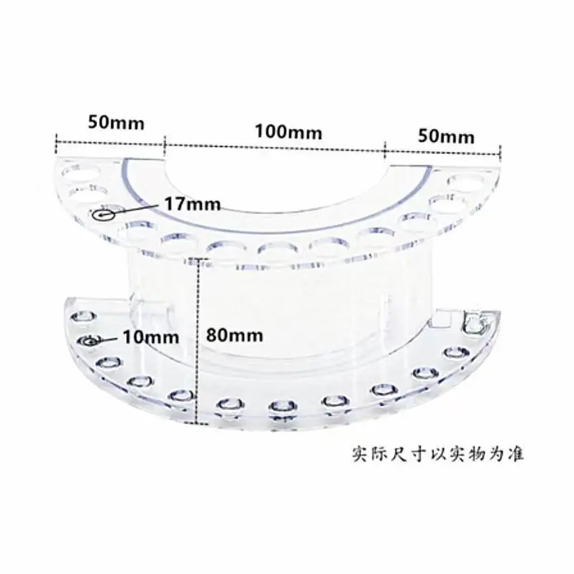 Suporte de exibição de tubo de escova de sobrancelha, caneta acrílica, ferramentas de maquiagem de beleza, suporte de armazenamento de escova de cílios, pinça, armazenamento de batom