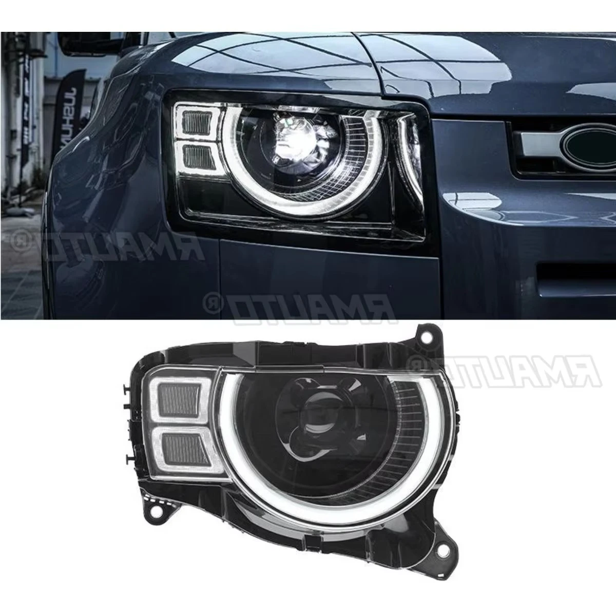 

For Land Rover Defender 2020-2025 Left Right Lamp LED Daytime Light Front LED Headlamp Assembly Wide Light Corner Lamp