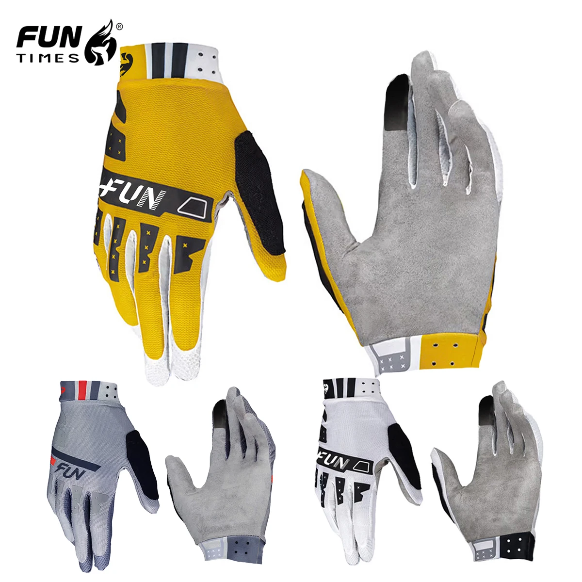 New tricolor road bike motorcycle riding gloves