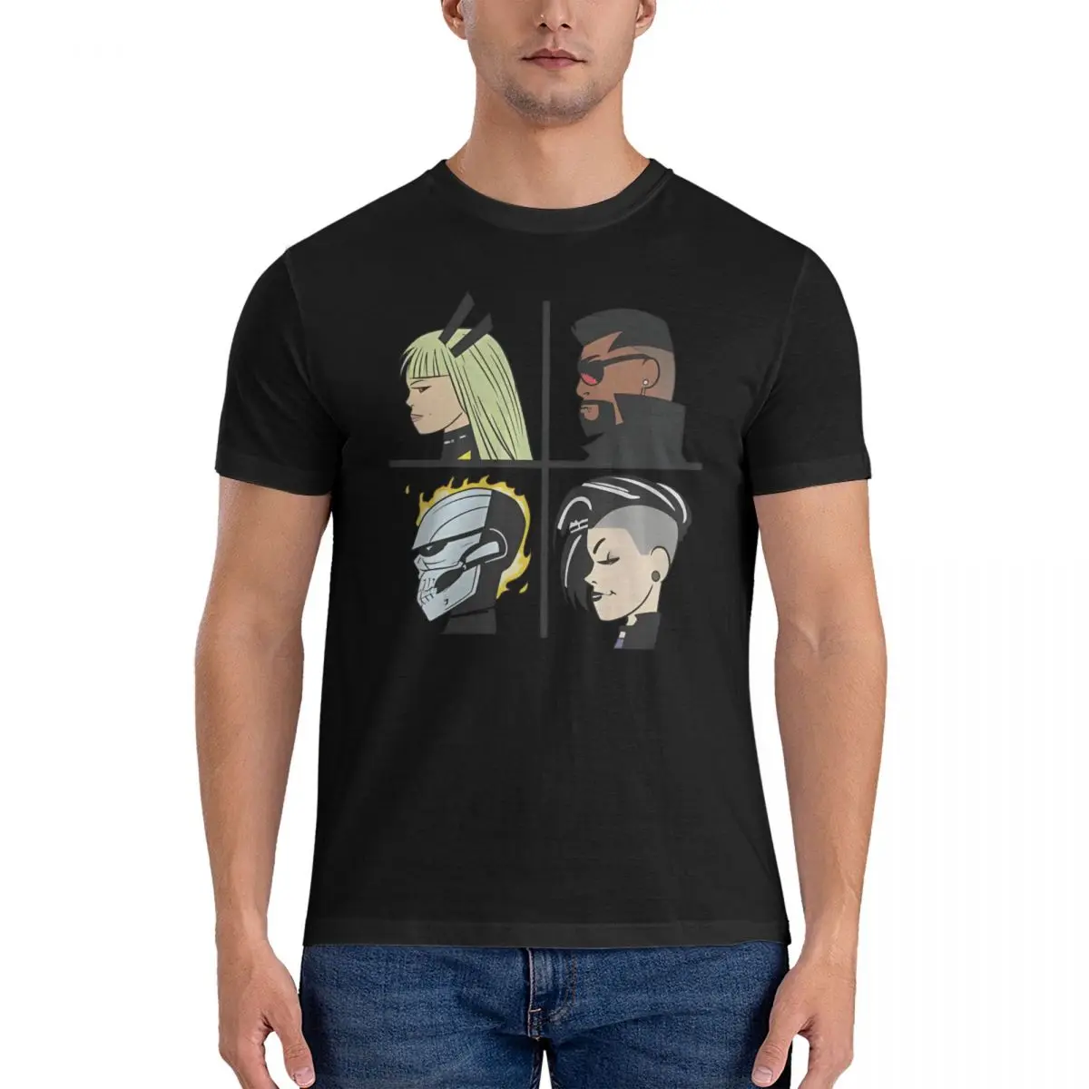 Men's Midnight Suns T Shirts Gorillaz 100% Cotton Clothes Casual Short Sleeve Round Neck Tees Summer T-Shirts