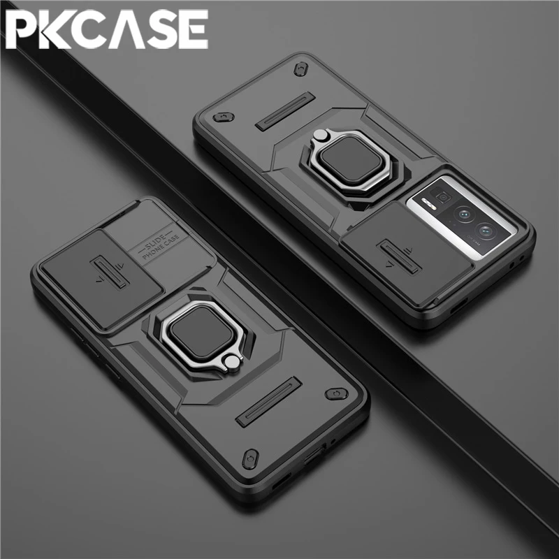 

PKCASE противоударный бронированный чехол с кронштейном для Redmi Note 15 14 Pro Plus, чехол с скользящим окном для Redmi 15C 14C 14R