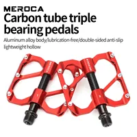MEROCA Ultra Light Bike Pedals 3 Sealed Bearings Dustproof Non-Slip Aluminum Alloy Pedals for MTB/Road Bicycle 25