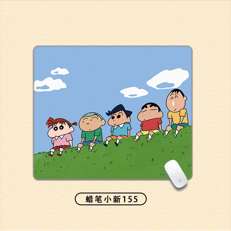 Convenient Creative Funny Crayon Shin-chan Leather Mouse Pad Small Animation Cartoon Two-dimensional Notebook Computer Mouse Pad