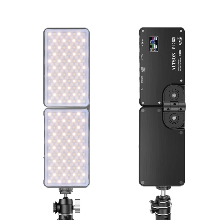 ALTSON-Luz de preenchimento RGB dobrável, luz de fotografia, R12 Pro, 316 LEDs, 20W, 2600-12000K, Drop Shipping