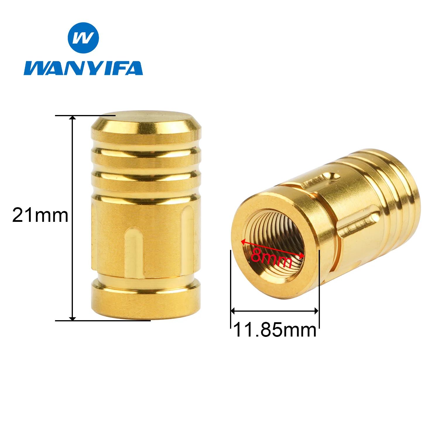 Wanyifa Titanium Alloy Schrader American straight groove Valve Stem Dustproof Cap For Road Mountain Bicycle Tyre