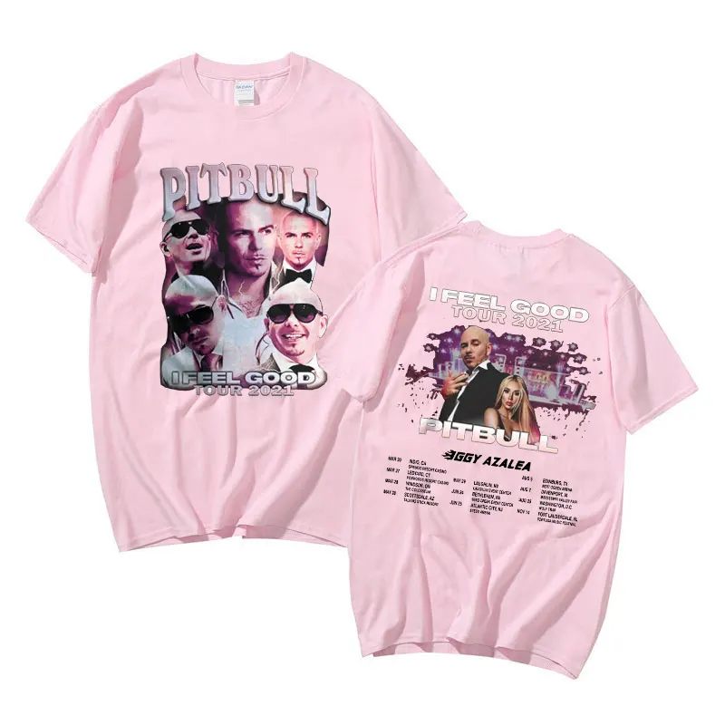 Mr. Worldwide Hip Hop Rapper Pitbull Print T-shirts Summer Men Women Harajuku Cotton T-shirt Short Sleeve Male Streetwear