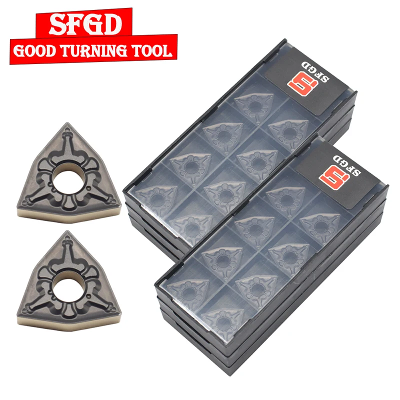 

SFGD High Quality Lathe Tools WNMG080404 TM SF4225 Carbide Inserts External Turning Tool WNMG Lathe Accessories For Steel