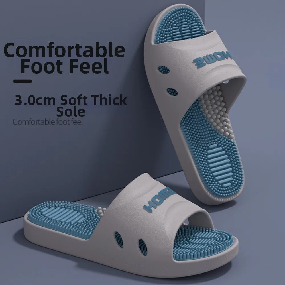Soft Non-Slip Foot Massage Slippers EVA Creative Acupressure Massage Slippers Casual Feet Care Acupoint Foot Slippers Bath