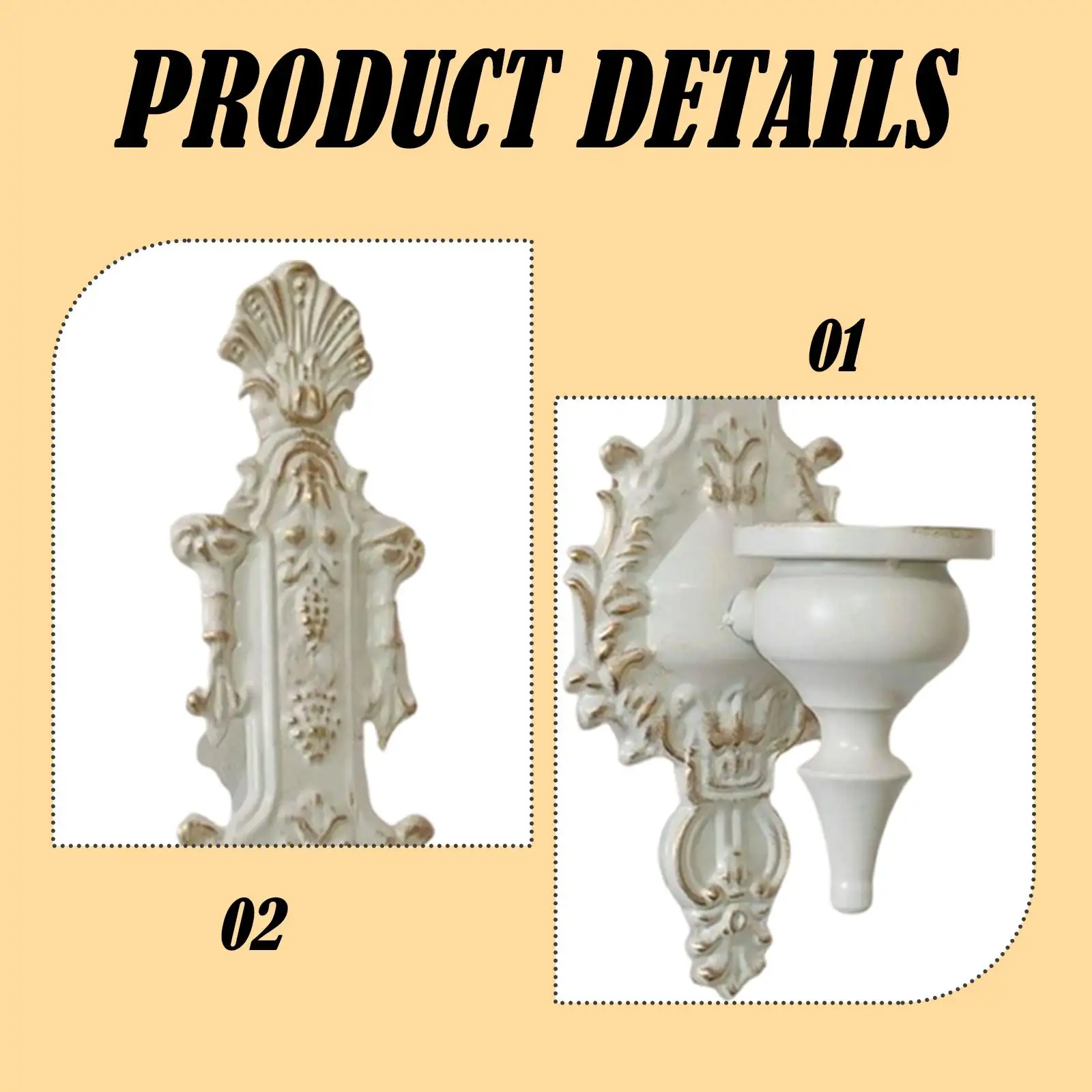 2x شمعدان هدايا حامل شموع مزخرف زخرفة حديدية مثبتة على الحائط للمنزل والزفاف والمدفأة والمهرجانات قطعة مركزية للطاولة