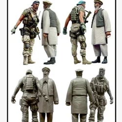 1/35 Scale Die-cast Resin White Model US Military And Civilians Need To Manually Color The Model Free Shipping