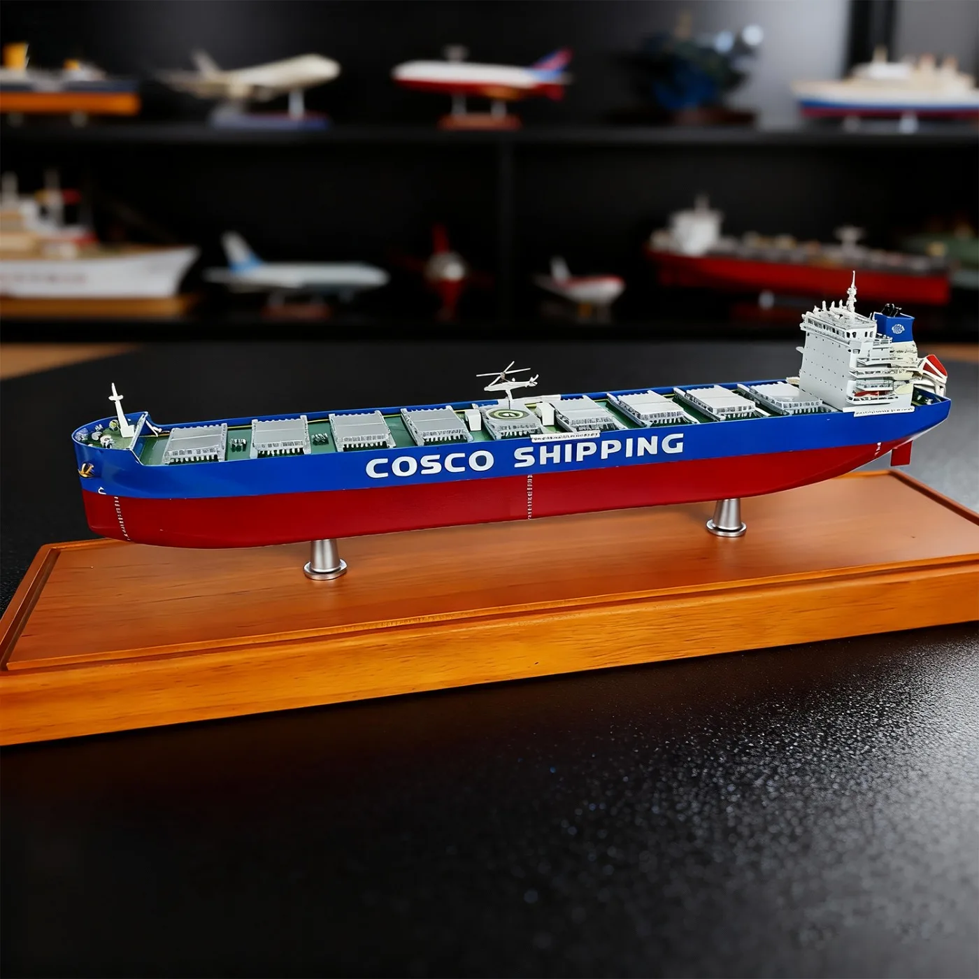 50 سنتيمتر محاكاة كوسكو السائبة الناقل نموذج اليدوية مع سبيكة المواد السفن ثابت نموذج السفينة لعبة الزينة السائبة الناقل نموذج