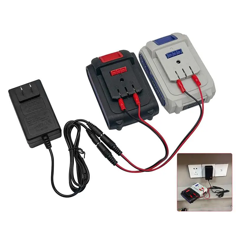 ∘18V 21V 24V Universal Dual Head Lithium Charger Overheat Overload Protection Plug for DIY Workshop Power Tools