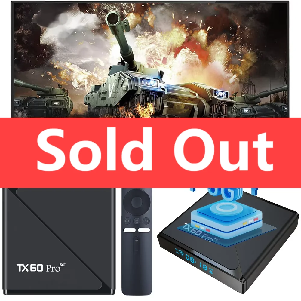 Android 24 Smart TV Box 16GB 256GB TX60 PRO Set Top Box 14K 2.4G/5G Dual WiFi Android Box dengan Remote Video 4K Set Top Box