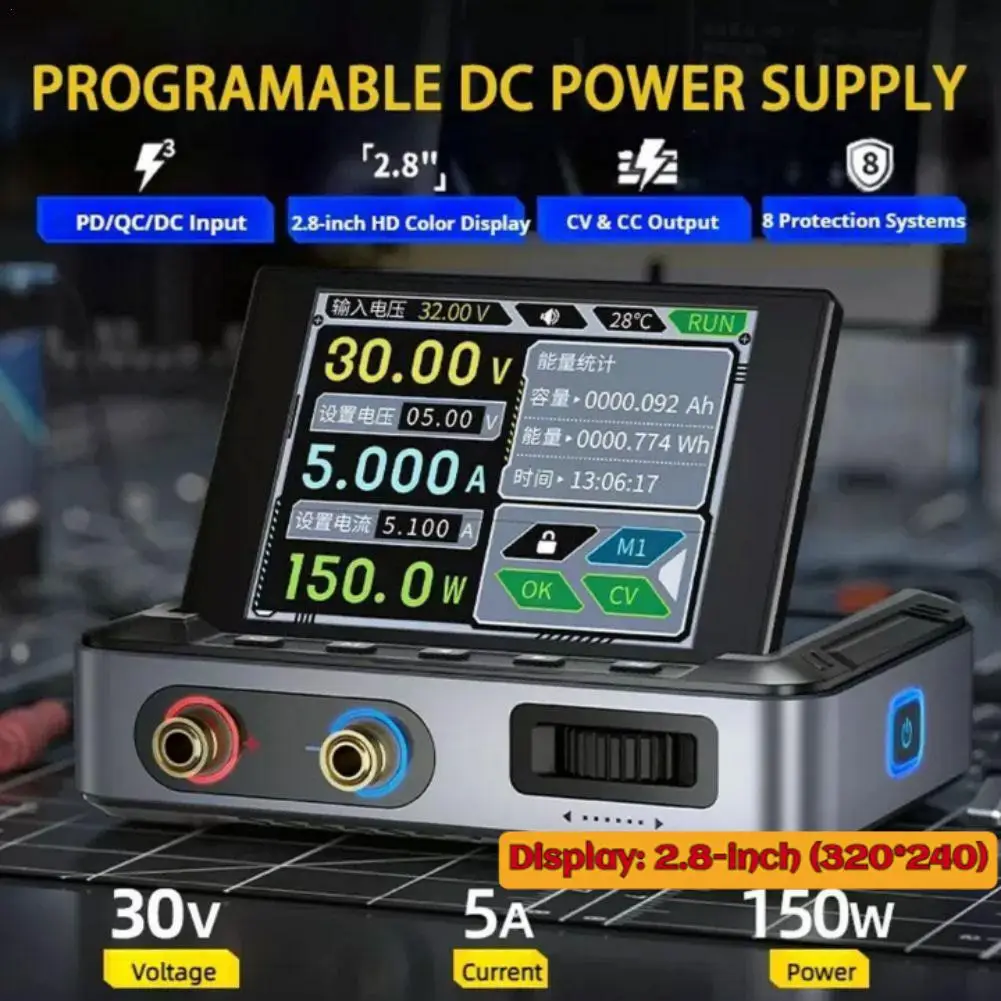 New DPS-150 Laboratory DC Power Supply CNC Adjustable 30V 5A Digit Display Mini Portable Regulator Switching Power Supply