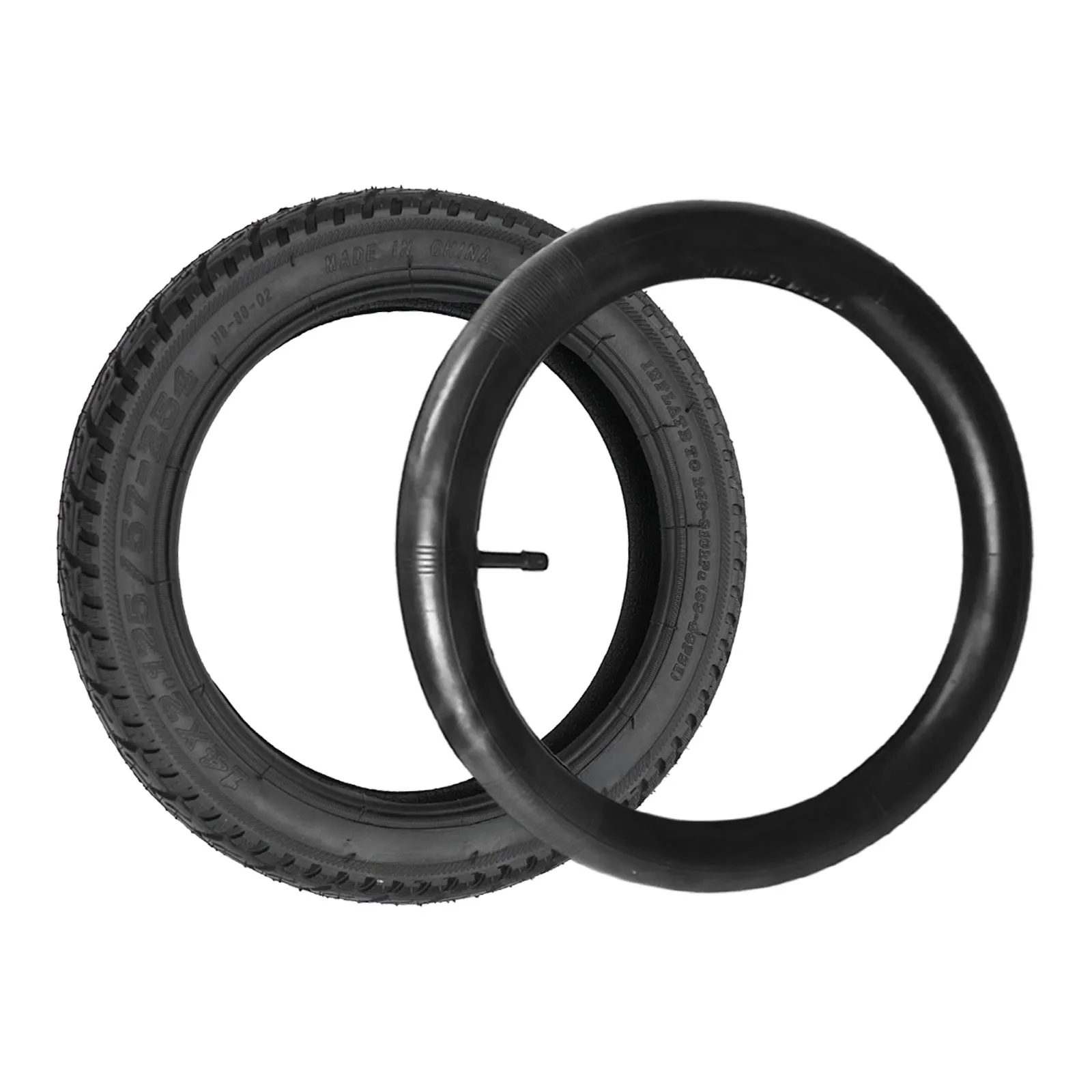 

High Quality Outer Tire Inner Tube Tire Tube 14x2.125(57-254) Black Not Easy To Deform Rubber Straight/Bent Value