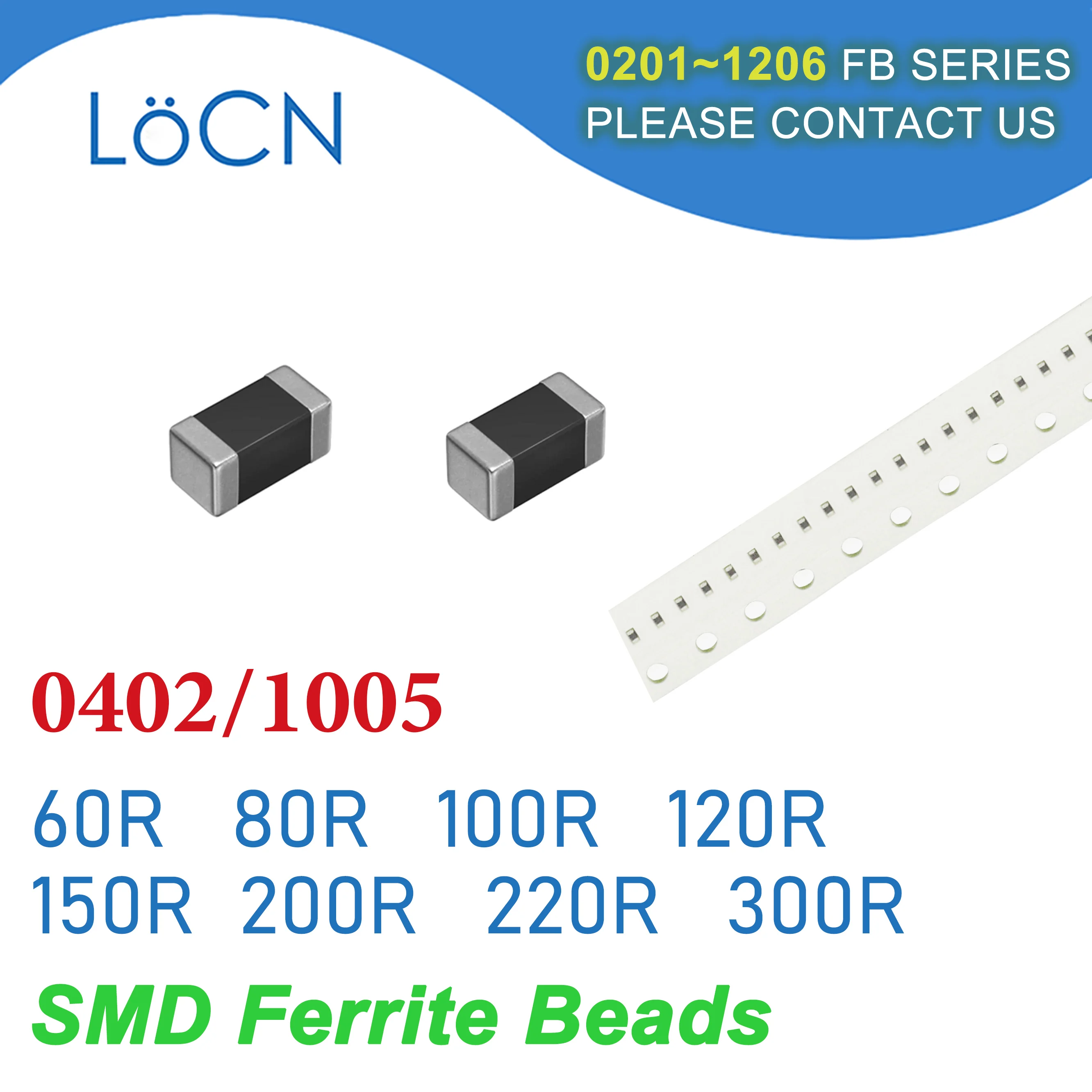 10000 шт. 0402/1005 100 МГц SMD ферритовые бусины 60R 80R 100R 120R 150R 200R 220R 300R чип-индуктор многослойный 25% высокое качество
