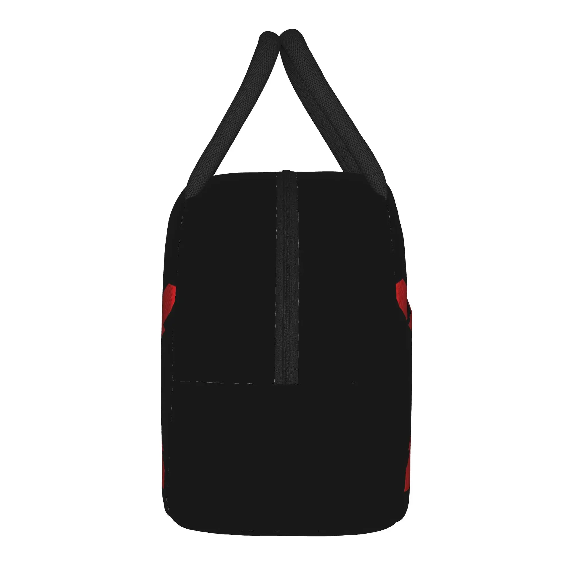 Burgundy Cross Skull Soldier  Insulated Lunch Bags Cooler Bag Reusable,Lunch Container Portable Tote Lunch Box Food Storage Bags
