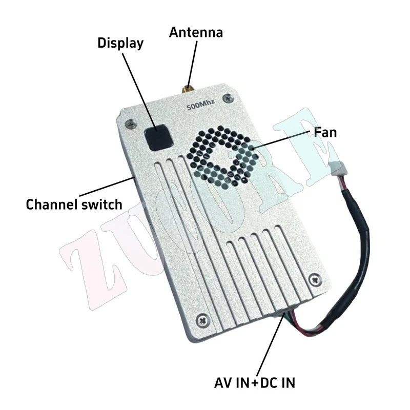 500 ~ 600 МГц 8 Вт FPV дрон сверхдальнего действия, беспроводной видеопередатчик, приемник, 8 каналов