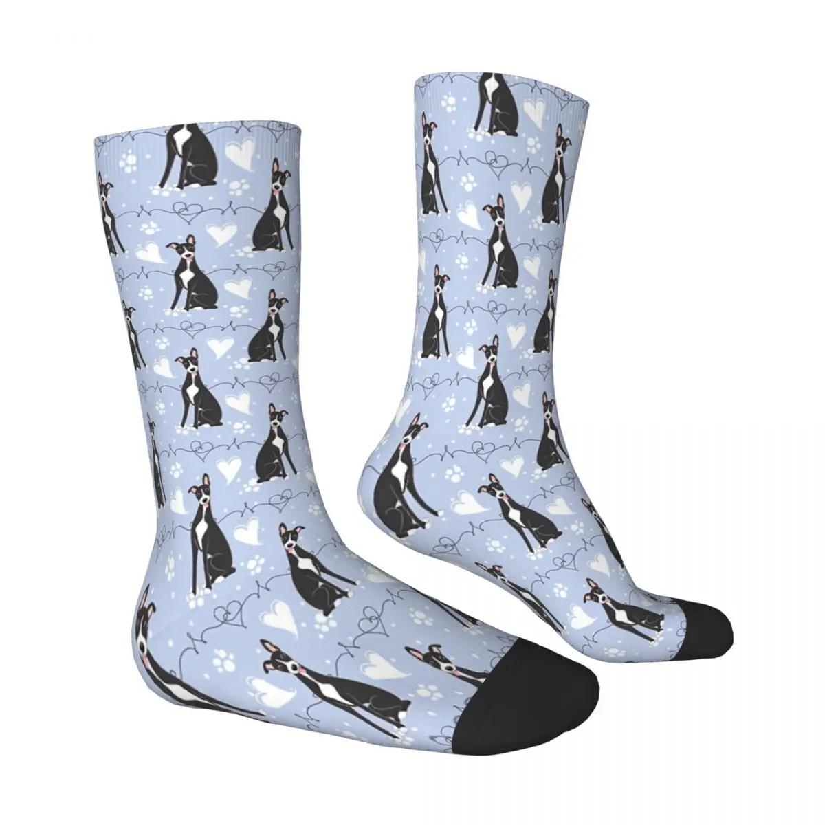 LOVE Black White Geryhound Greyhounds Dog Whippet Socks Male Mens Women Summer Stockings Harajuku