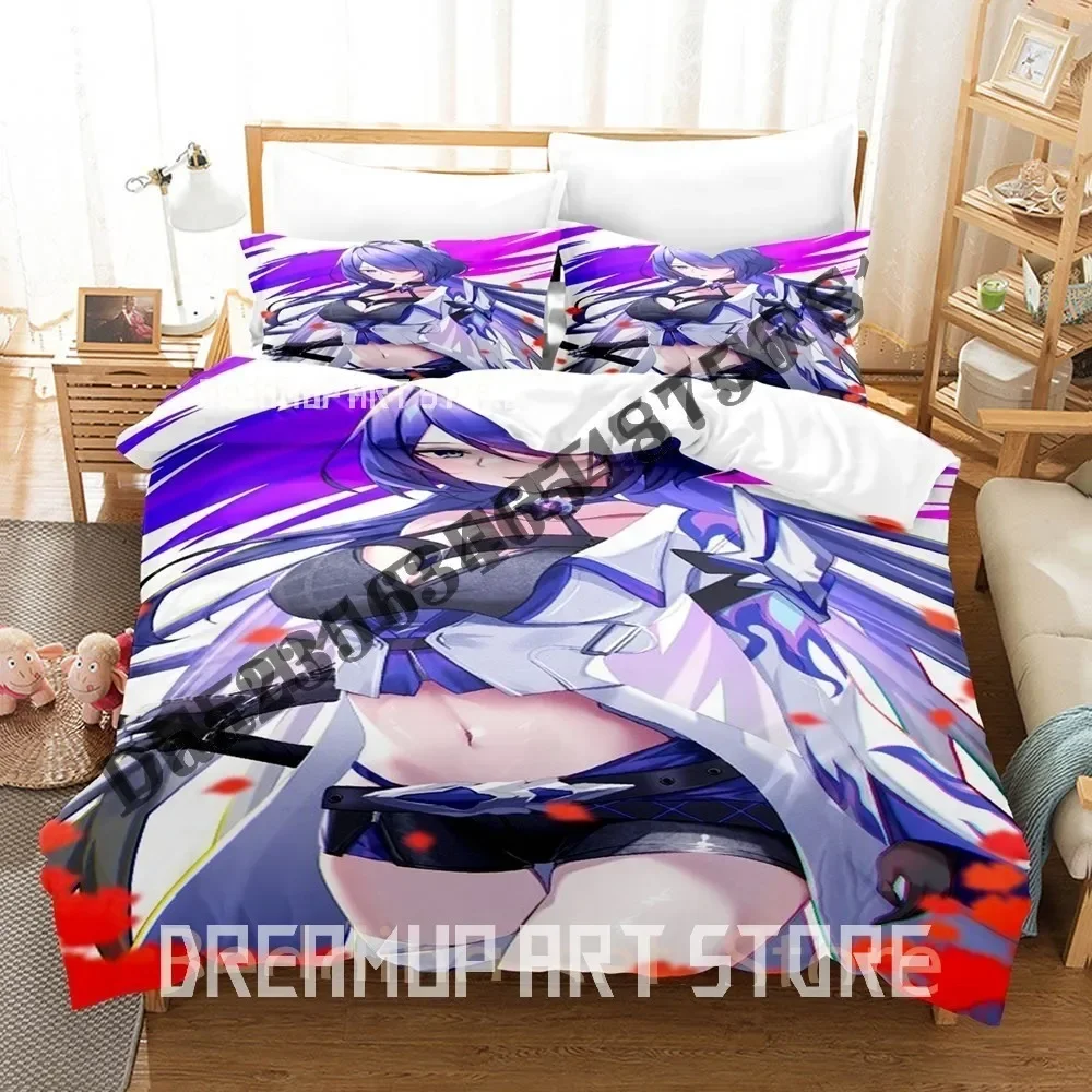 2026 3D Print Honkai Star Rail Acheron Bedding Set Single Twin Full Queen King Size Bed Set Adult Bedroom Duvetcover Sets Anime