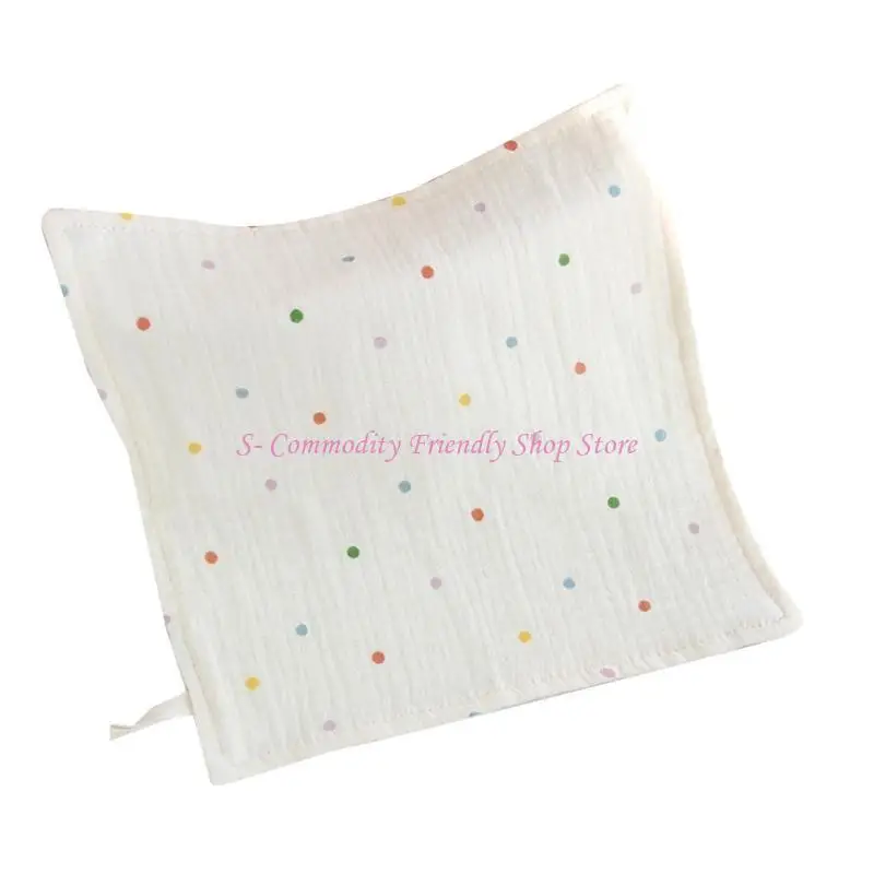 85AE Cotton Washcloth Baby Muslin Face Towel for Delicate Skin 4-layer Absorbent Bib