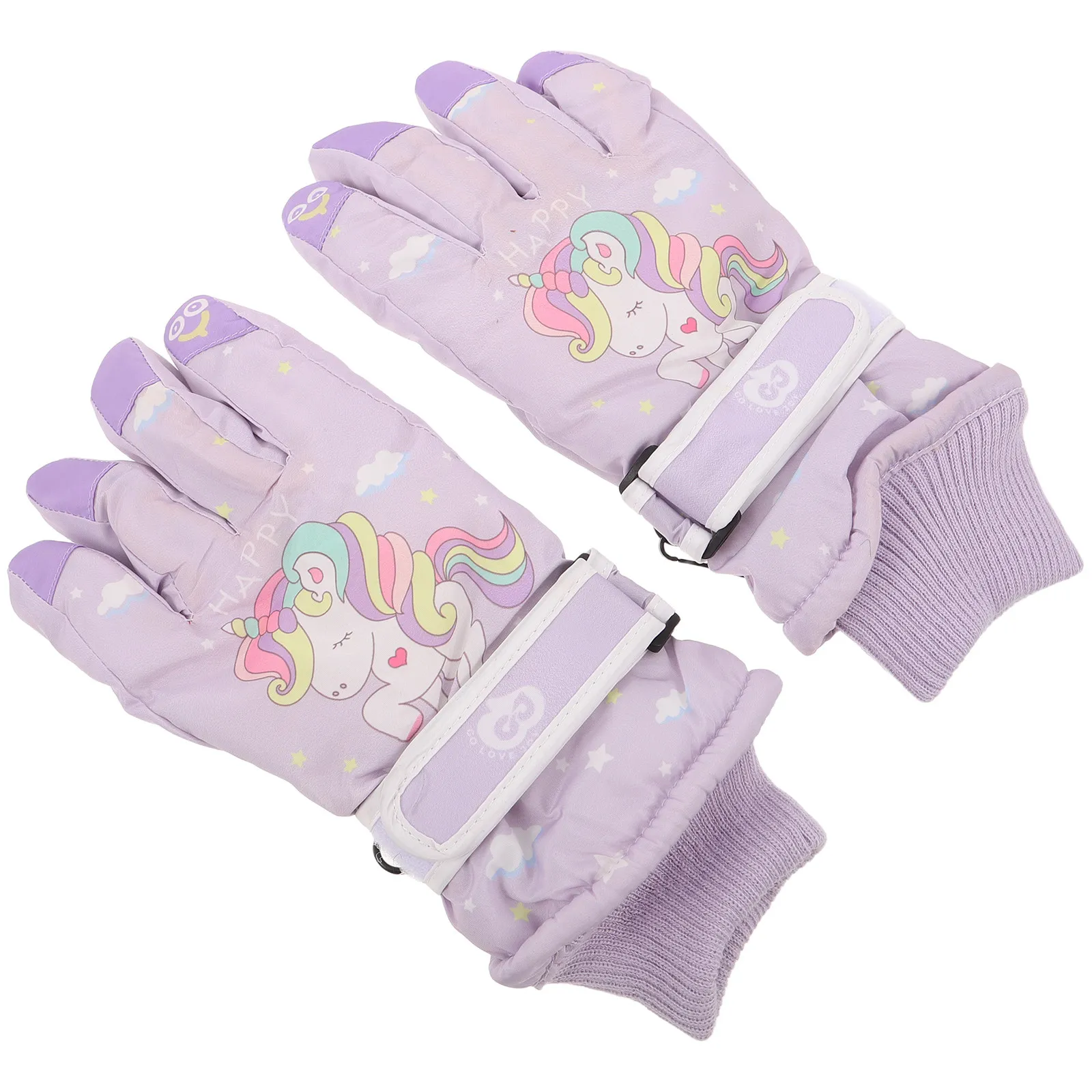 

1Pair Kids Winter Ski Gloves Waterproof Thermal Snowboard Mittens Cartoon Cold Weather Children Girls Boys