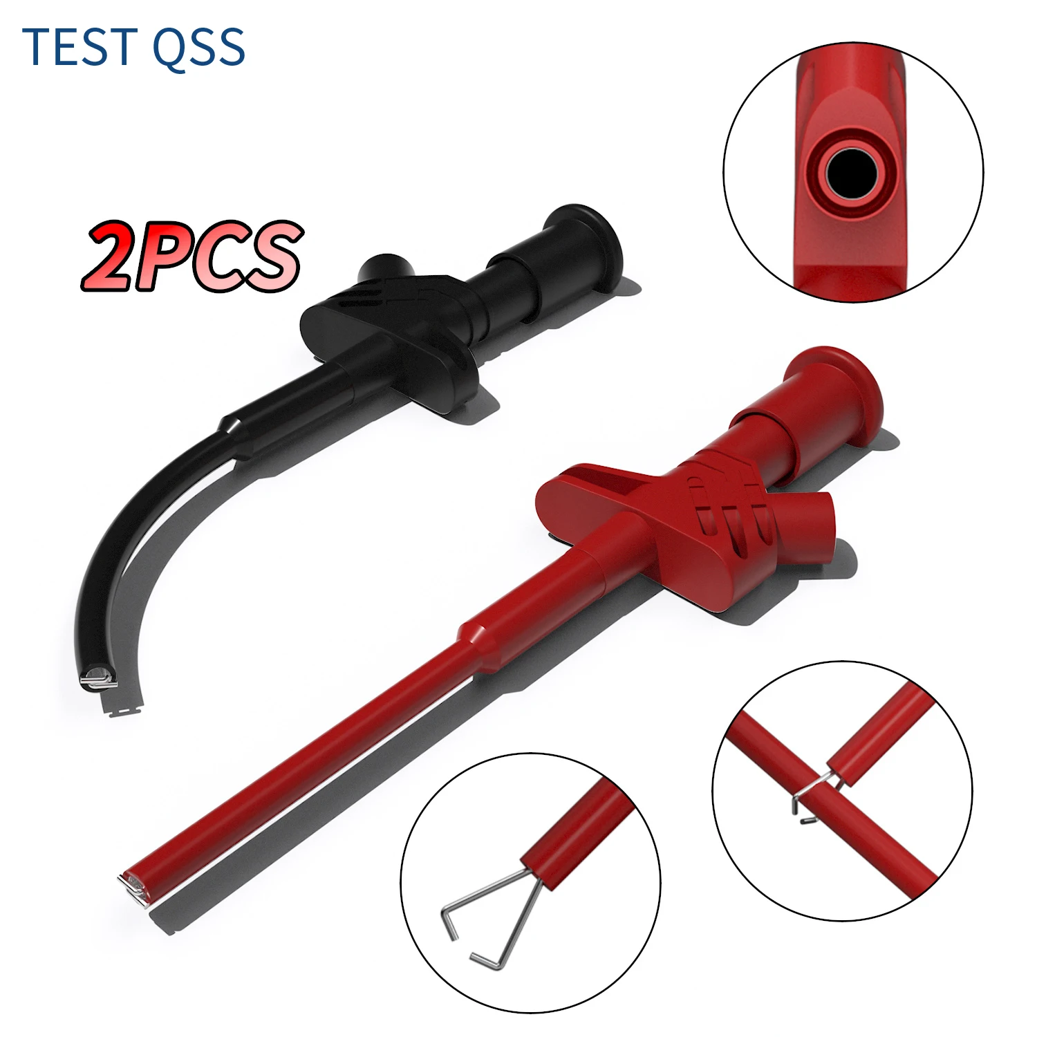 

QSS 2 шт. гибкие зажимы для тестовых крючков