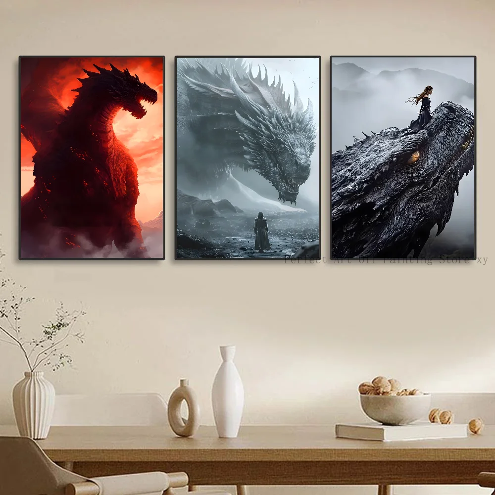 1 قطعة G-Game Of Thrones التنين العثة لا مؤطرة المشارك كرافت نادي بار ورقة Vintage ملصق جدار الفن اللوحة غرفة نوم دراسة ملصقات #3