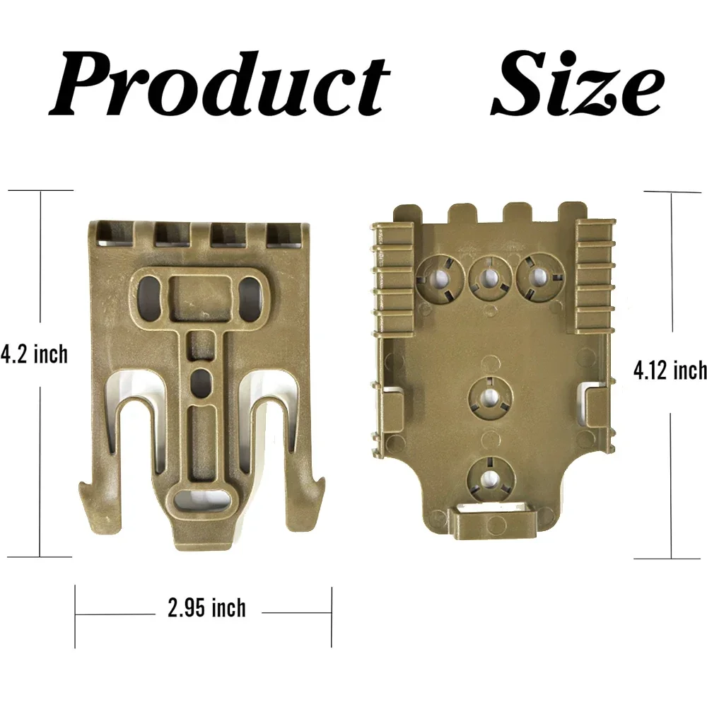 Kit de sistema de bloqueo rápido táctico, 1/4 Uds., con placa receptora QLS 19 22, accesorio de plataforma para Base adaptadora de funda de servicio