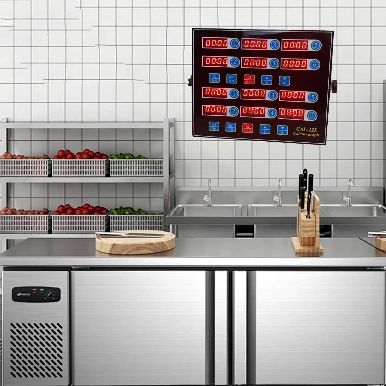 

12 Channels Practical Commercial Kitchen Timer for Kitchen Restaurant Home