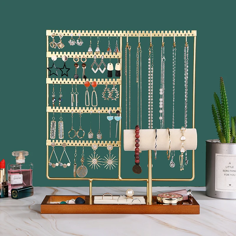 

Living Room Display Stand Storage Aesthetic Necklace Shelves Jewelry Earring Small Mini Corner Repisas Flotante Home Products