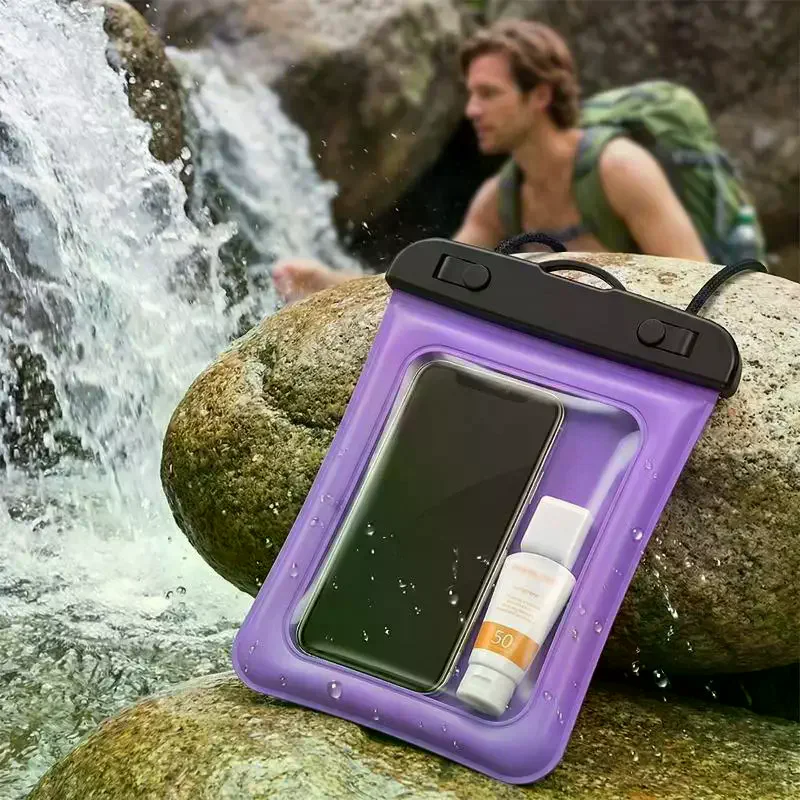 Underwater Tablet Bag Outdoor Large Capacity Waterproof Pouch for Swimming Boating Camping Travel Use