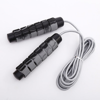 Weighted Skipping Rope Duplex Bearing Professional Sports Equipment Adults Students 8mm Grey Fitness Workout Jump Rope