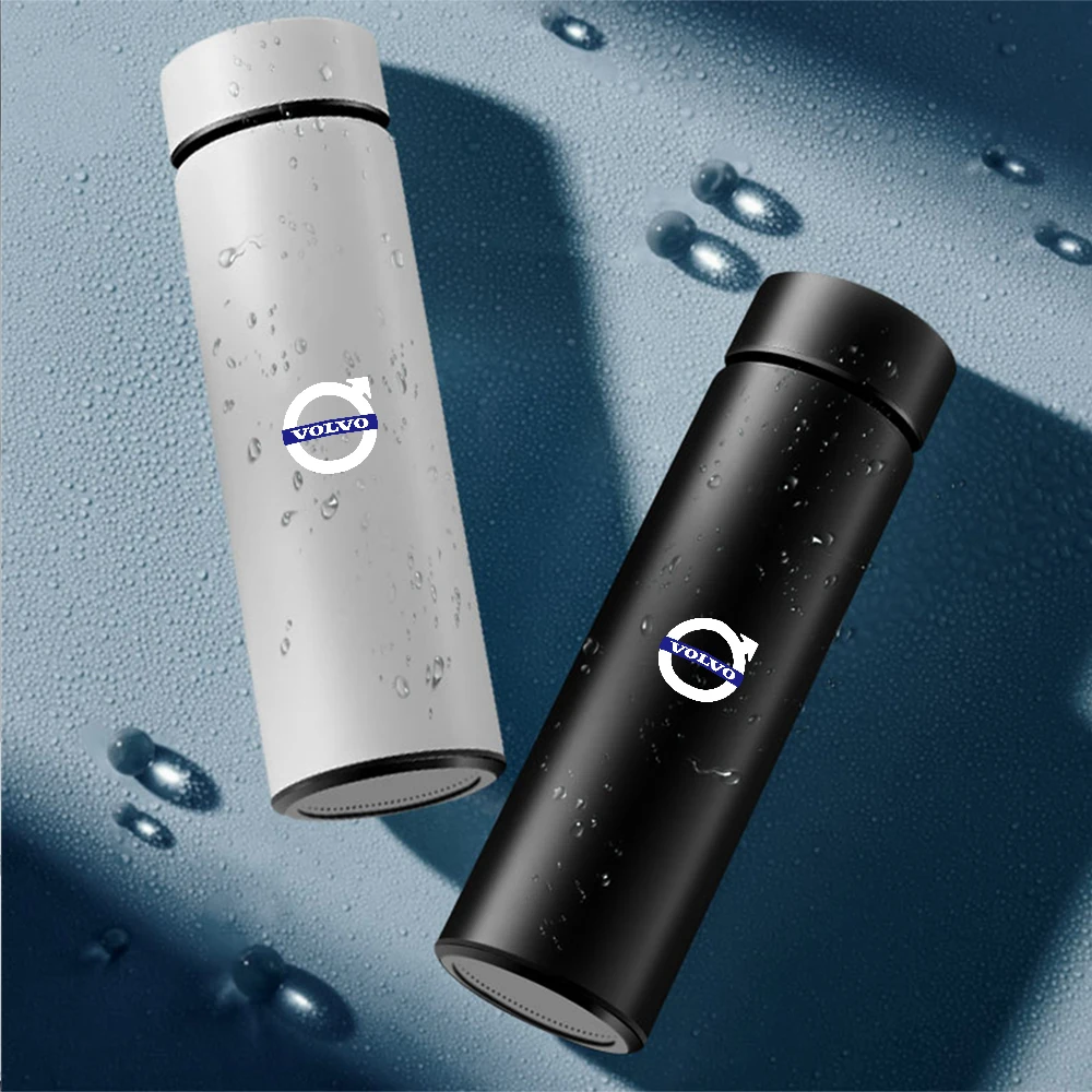 

Car Stainless Steel Smart Thermometer Cup LED Temperature Display Thermos Bottle For Volvo Rdesign XC60 XC90 V40 V50 V60 AWD S60