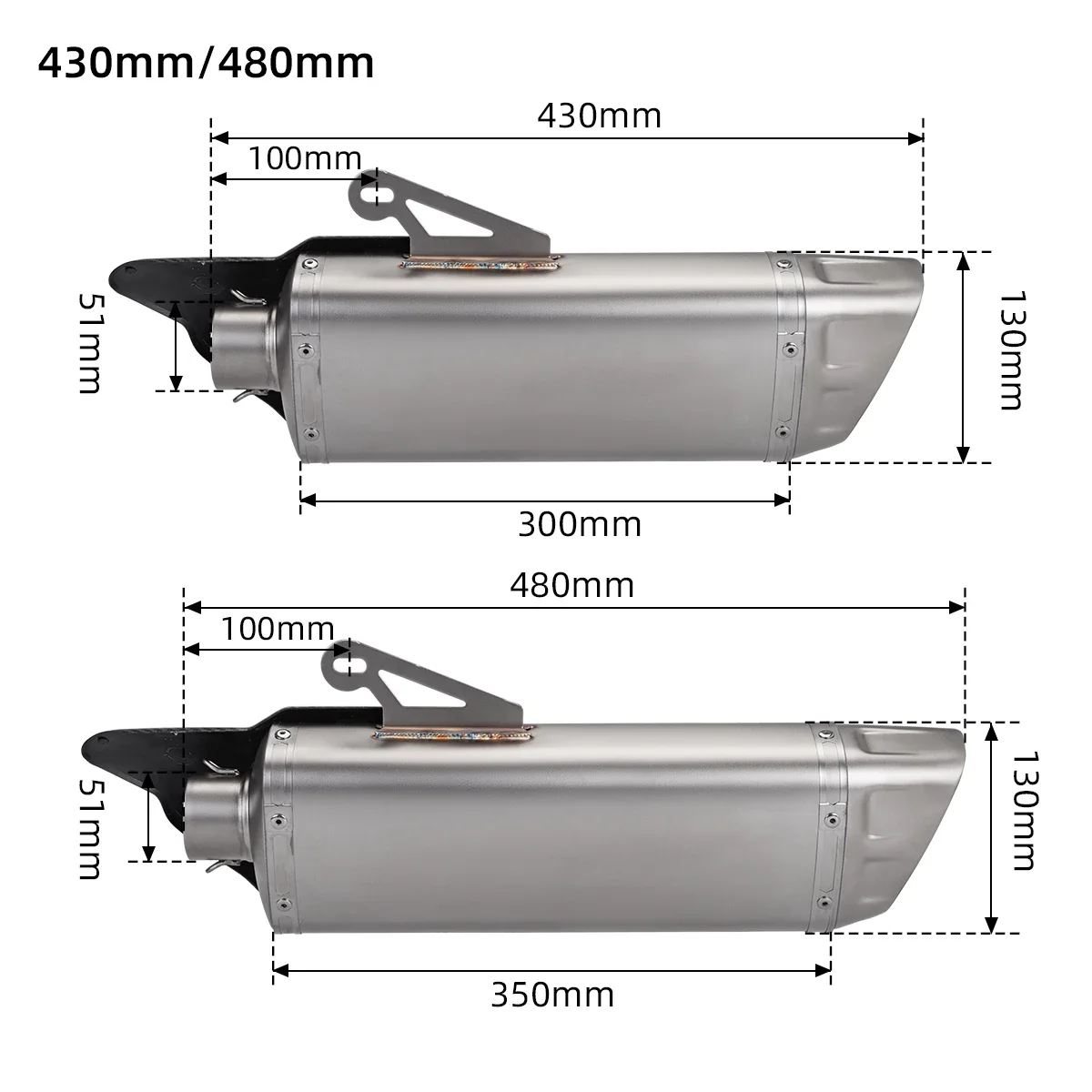 Tubo silenciador de escape universal para motocicleta de alta calidad, motocicleta de carreras, MT07, MT09, z900, z400, ninja400, gsx250, gsx750, 51MM